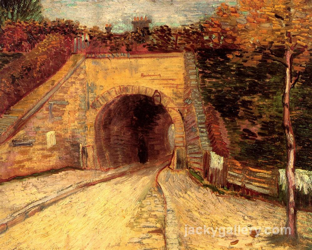 Roadway with Underpass The Viaduct, Van Gogh painting - Click Image to Close